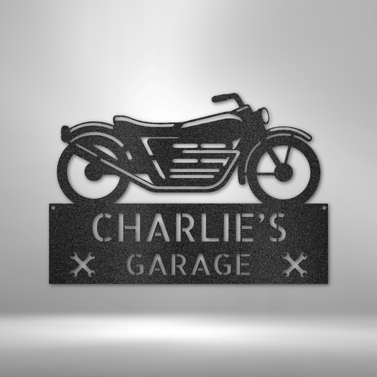 Motorcycle Adventure Monogram - Steel Sign-Steel Sign-custom-metal-wall-art.com