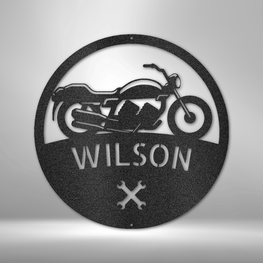 Motorcycle Master Monogram - Steel Sign-Steel Sign-custom-metal-wall-art.com