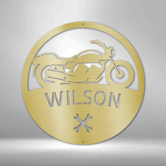 Motorcycle Master Monogram - Steel Sign-Steel Sign-custom-metal-wall-art.com