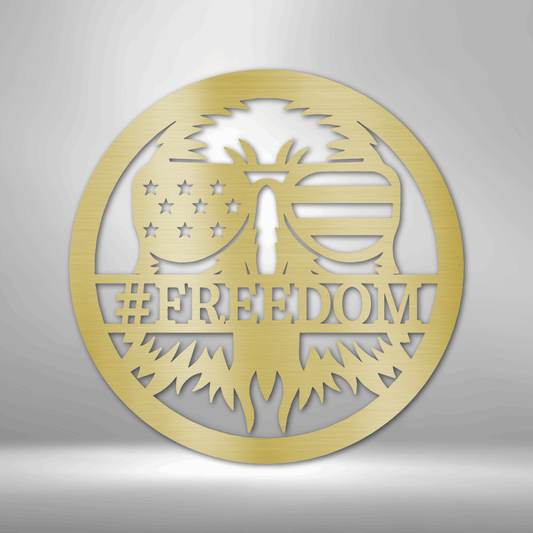 American Eagle Monogram - Steel Sign-Steel Sign-custom-metal-wall-art.com