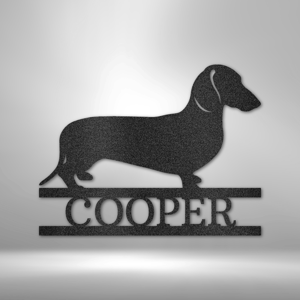 Dachshund Monogram - Steel Sign-Steel Sign-custom-metal-wall-art.com