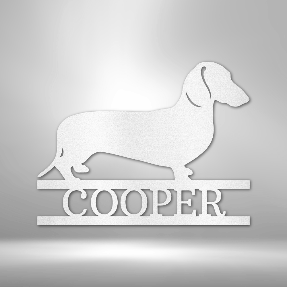 Dachshund Monogram - Steel Sign-Steel Sign-custom-metal-wall-art.com