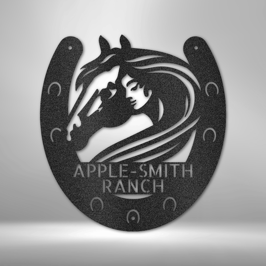 Horse Owner Monogram - Steel Sign-Steel Sign-custom-metal-wall-art.com