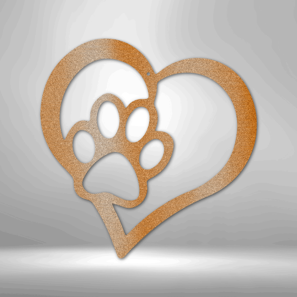 Puppy Love - Steel Sign-Steel Sign-custom-metal-wall-art.com