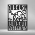 Home with Paw Prints - Steel Sign-Steel Sign-custom-metal-wall-art.com