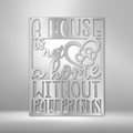 Home with Paw Prints - Steel Sign-Steel Sign-custom-metal-wall-art.com