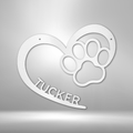 Puppy Love Monogram - Steel Sign-Steel Sign-custom-metal-wall-art.com