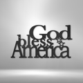 God Bless America - Steel Sign-Steel Sign-custom-metal-wall-art.com