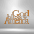 God Bless America - Steel Sign-Steel Sign-custom-metal-wall-art.com