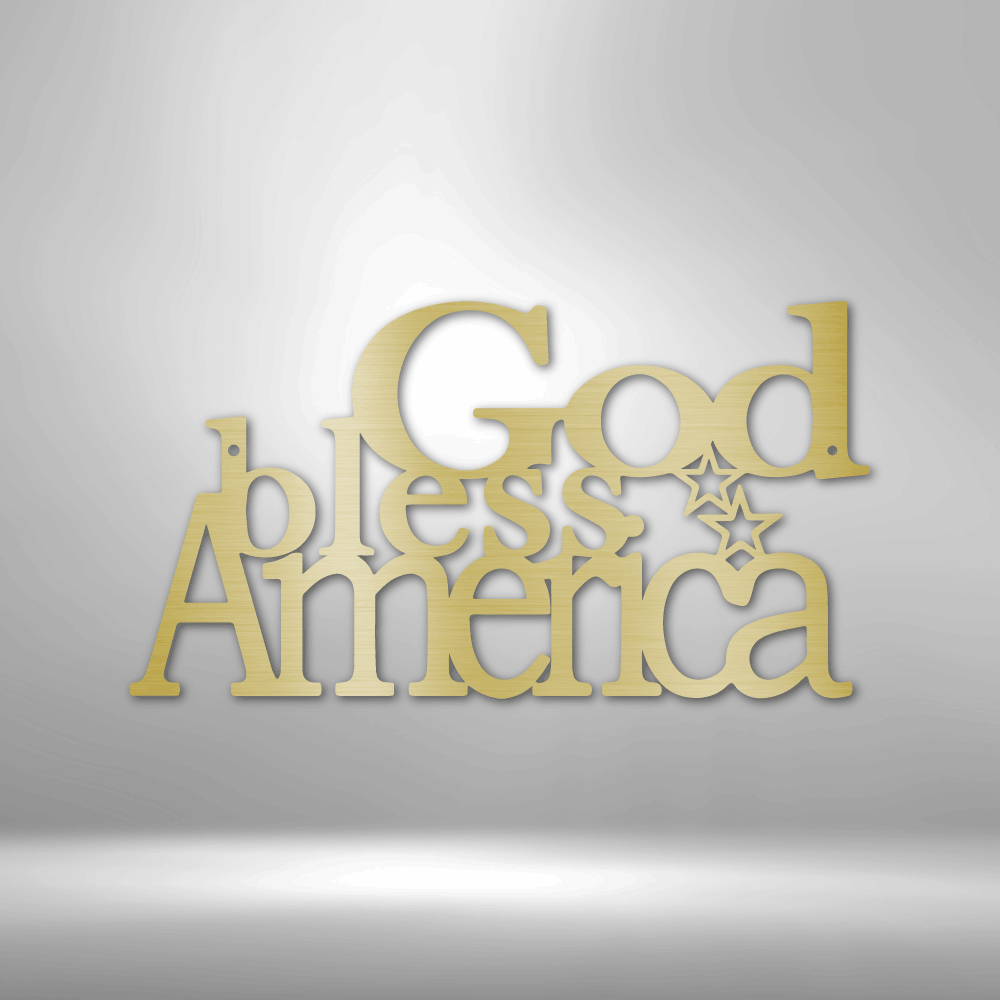 God Bless America - Steel Sign-Steel Sign-custom-metal-wall-art.com