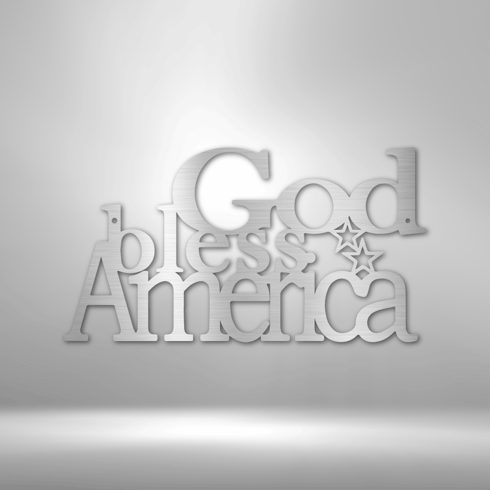 God Bless America - Steel Sign-Steel Sign-custom-metal-wall-art.com