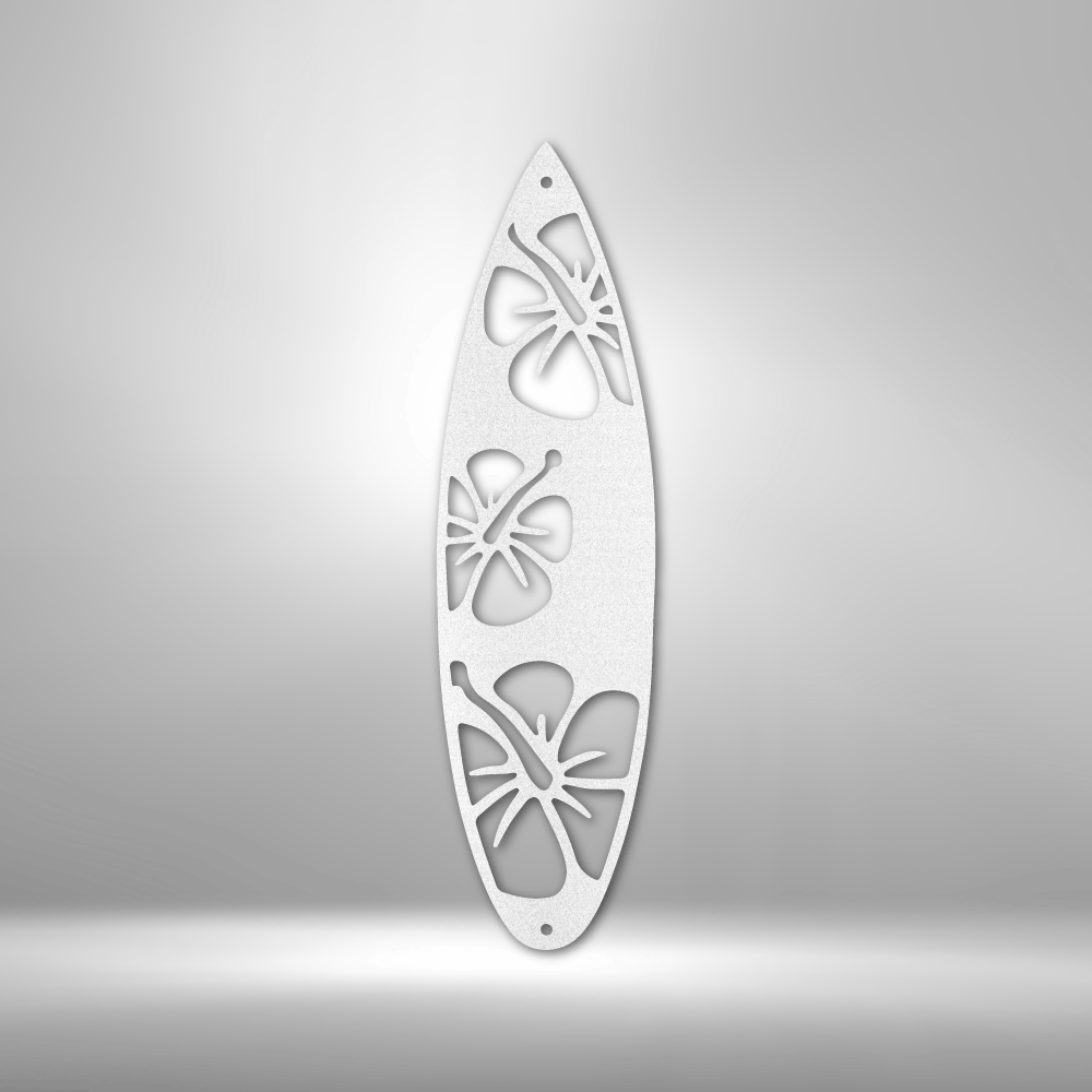 Surf Board Flowers - Steel Sign-Steel Sign-custom-metal-wall-art.com