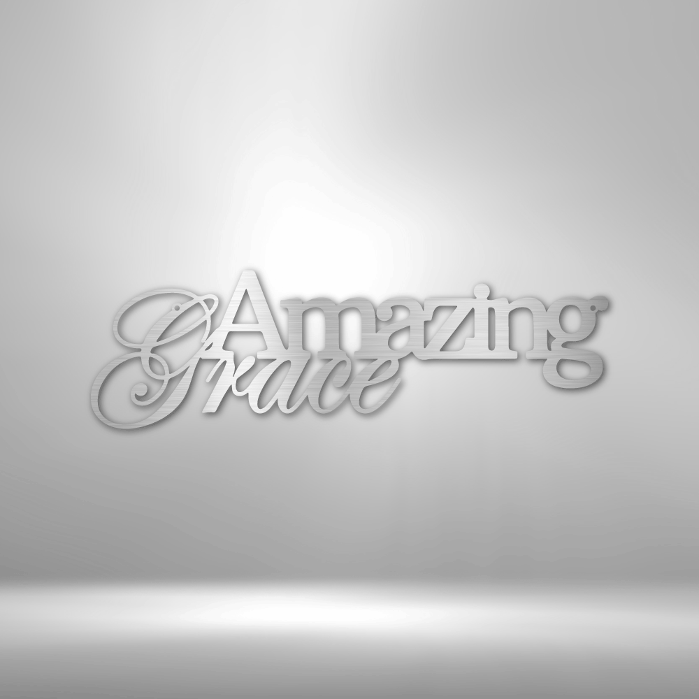 Amazing Grace - Steel Sign-Steel Sign-custom-metal-wall-art.com