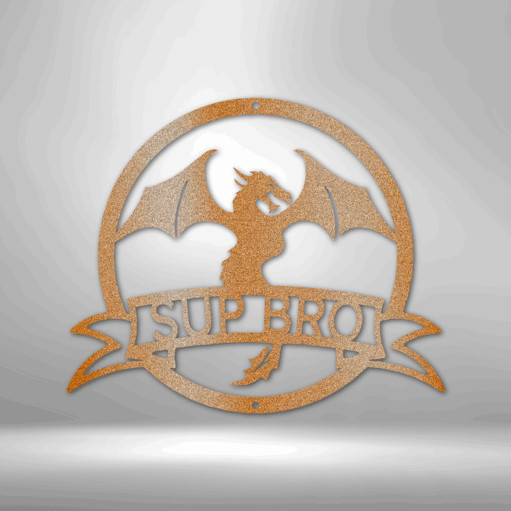 Dragon Banner Monogram - Steel Sign-Steel Sign-custom-metal-wall-art.com