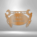 Car Garage Monogram - Steel Sign-Steel Sign-custom-metal-wall-art.com