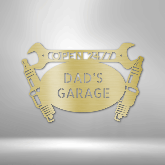 Car Garage Monogram - Steel Sign-Steel Sign-custom-metal-wall-art.com