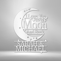 Moon and Back Monogram - Steel Sign-Steel Sign-custom-metal-wall-art.com