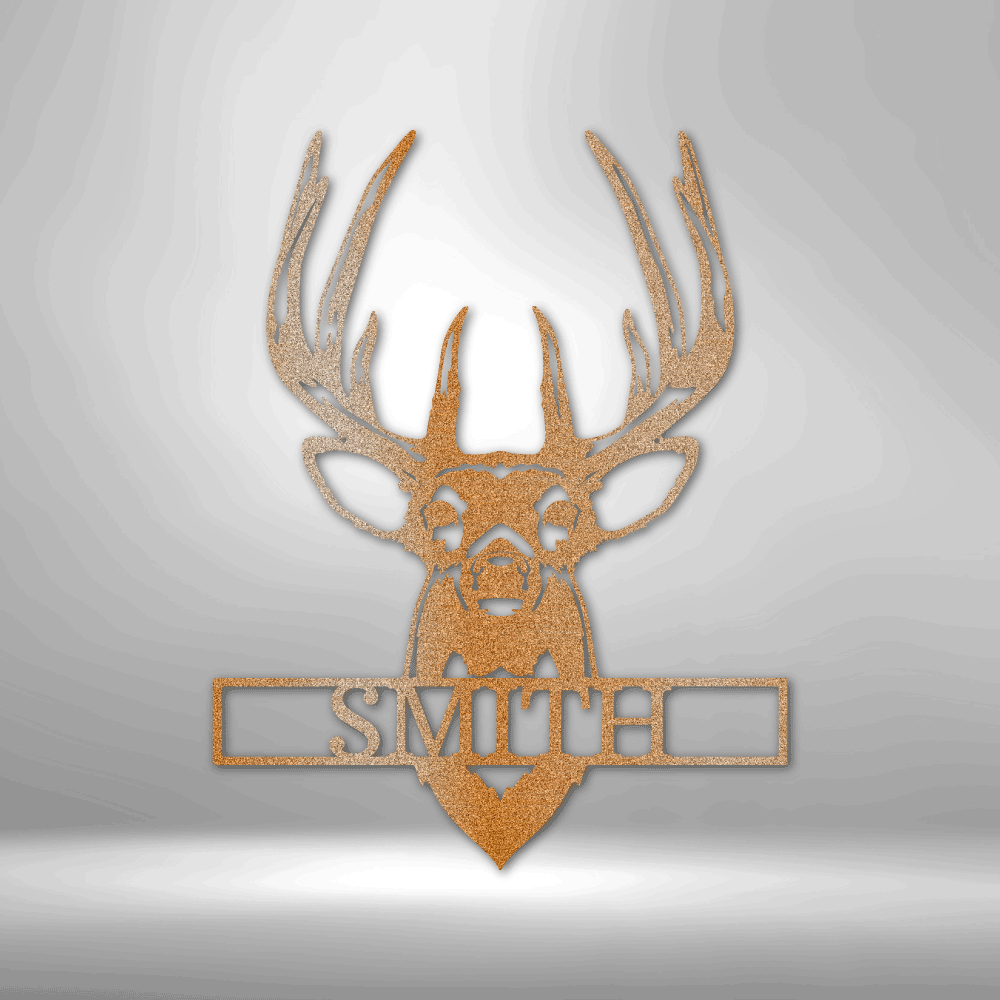 Buck Mount Monogram - Steel Sign-Steel Sign-custom-metal-wall-art.com