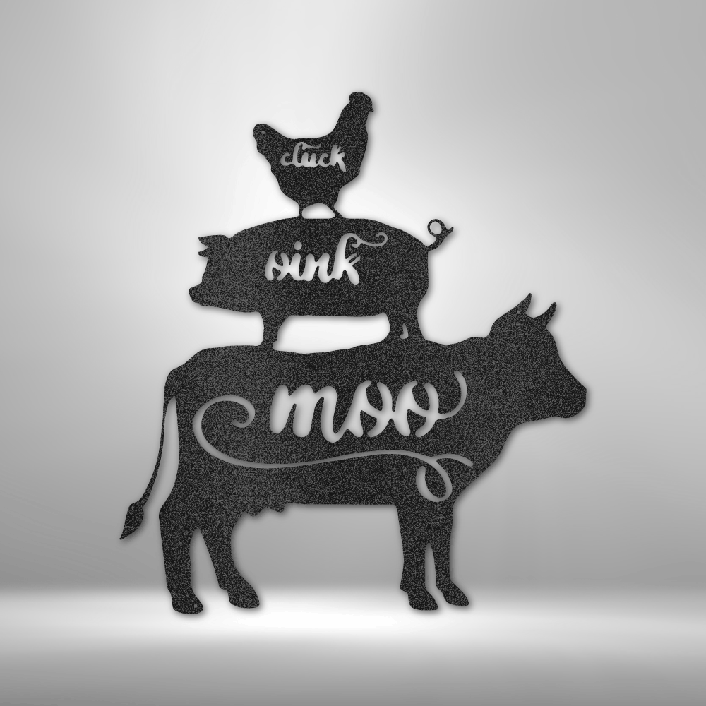 Farm Animals - Steel Sign-Steel Sign-custom-metal-wall-art.com