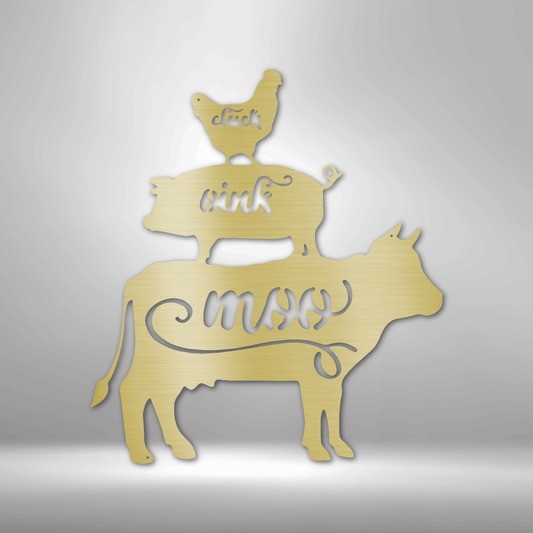 Farm Animals - Steel Sign-Steel Sign-custom-metal-wall-art.com