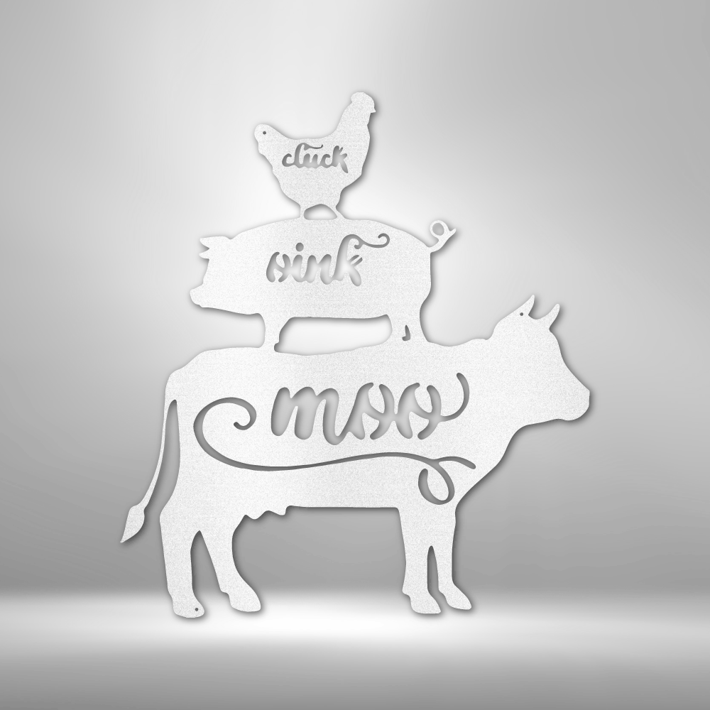 Farm Animals - Steel Sign-Steel Sign-custom-metal-wall-art.com