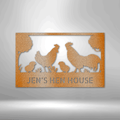 Hen House Monogram - Steel Sign-Steel Sign-custom-metal-wall-art.com