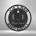 Drink Local Monogram - Steel Sign-Steel Sign-custom-metal-wall-art.com