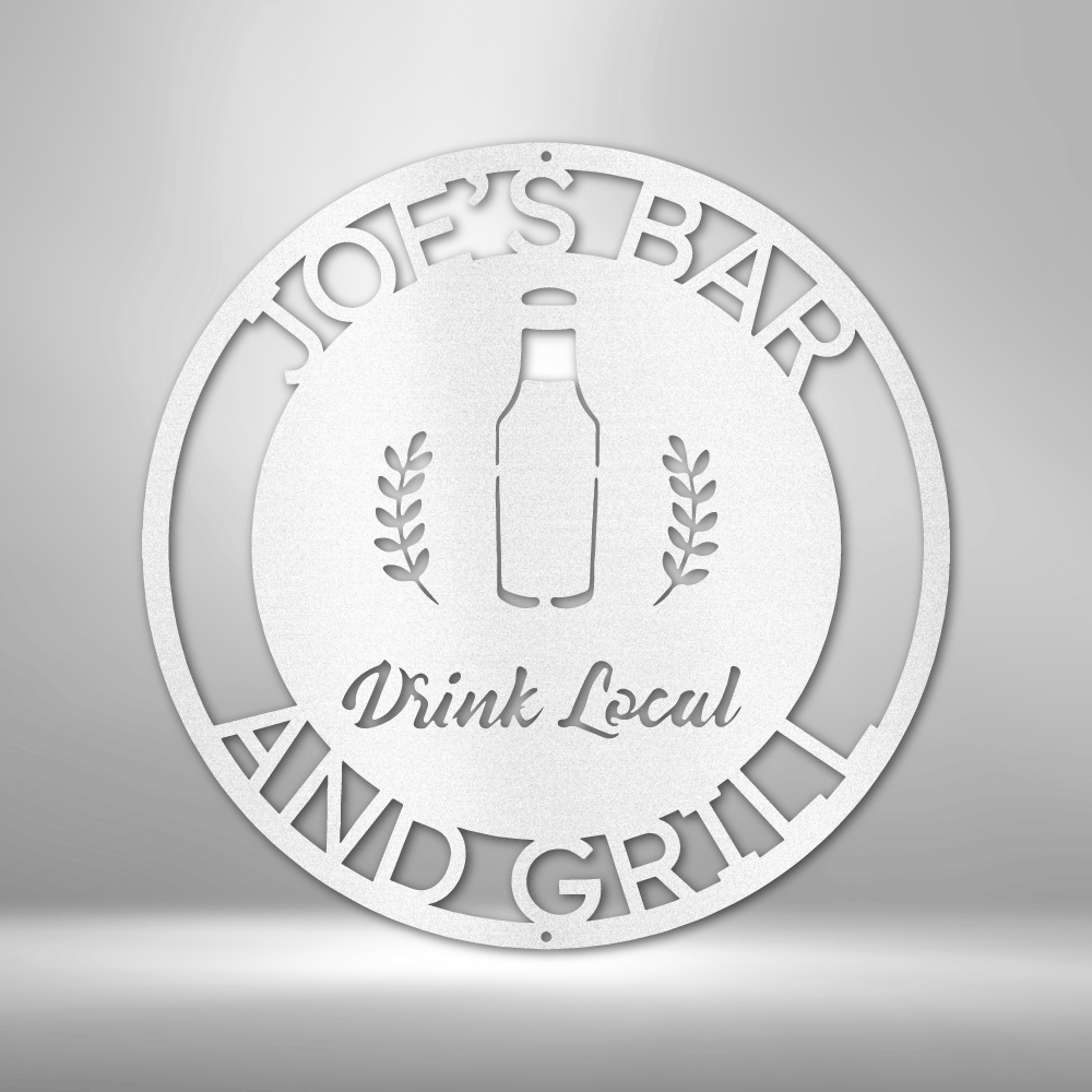 Drink Local Monogram - Steel Sign-Steel Sign-custom-metal-wall-art.com