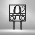 Square Stake Monogram - Steel Sign-Steel Sign-custom-metal-wall-art.com