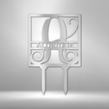 Square Stake Monogram - Steel Sign-Steel Sign-custom-metal-wall-art.com