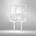 Square Stake Monogram - Steel Sign-Steel Sign-custom-metal-wall-art.com