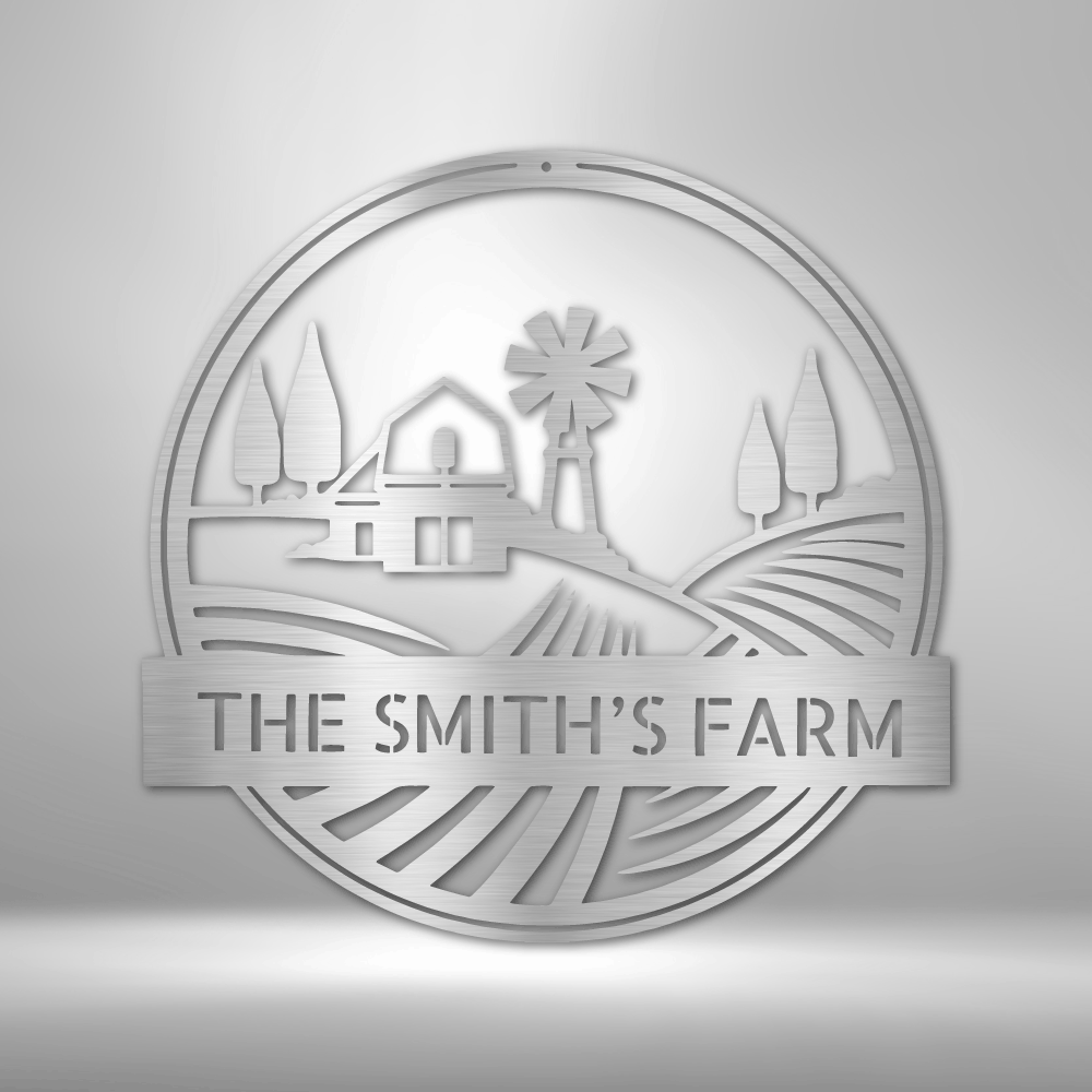 Field Metal Inscription Rolling Fields Monogram