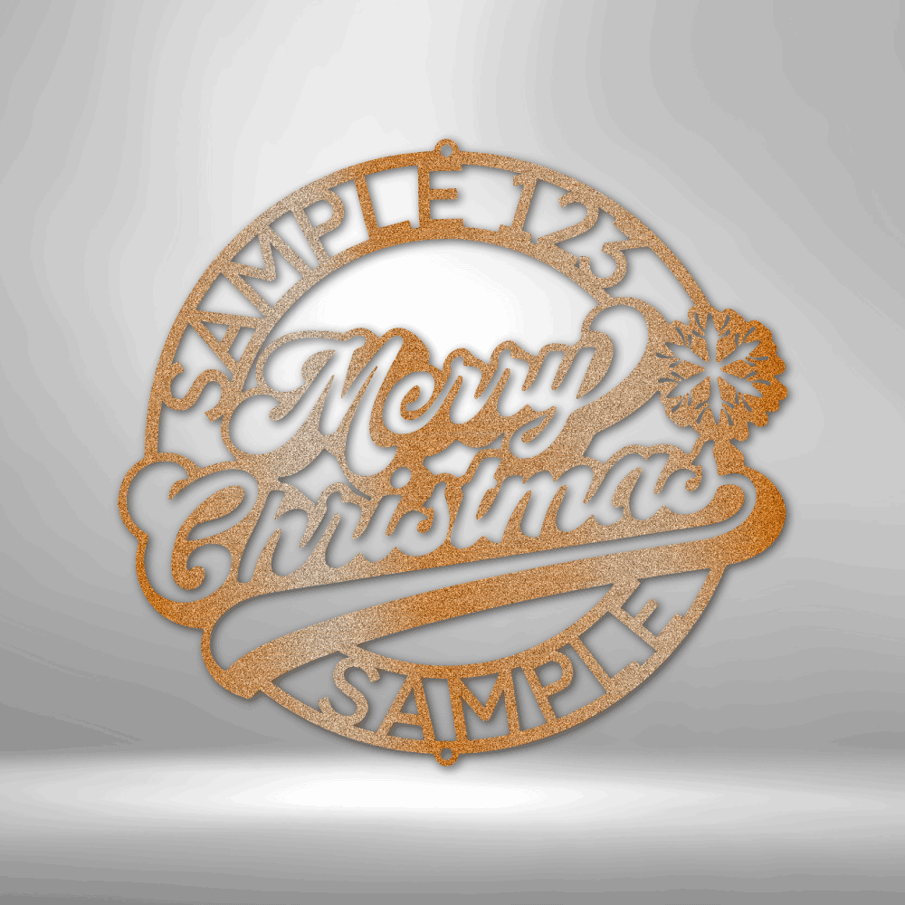 Christmas Ring Monogram - Steel Sign-Steel Sign-custom-metal-wall-art.com