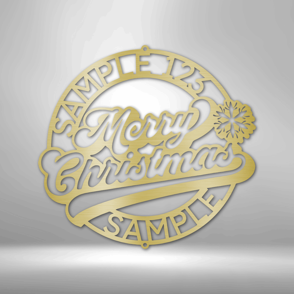 Christmas Ring Monogram - Steel Sign-Steel Sign-custom-metal-wall-art.com