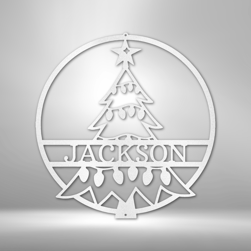 Christmas Tree Monogram - Steel Sign-Steel Sign-custom-metal-wall-art.com