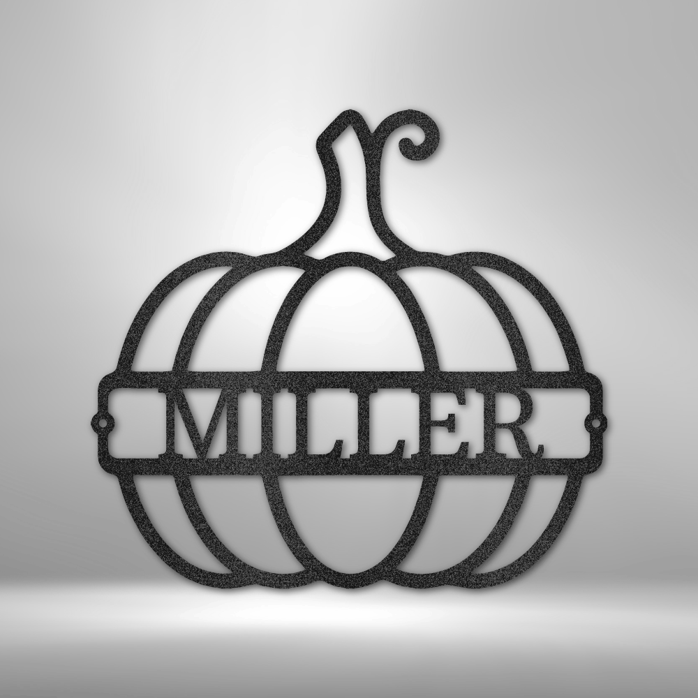 Big Pumpkin Monogram - Steel Sign-Steel Sign-custom-metal-wall-art.com