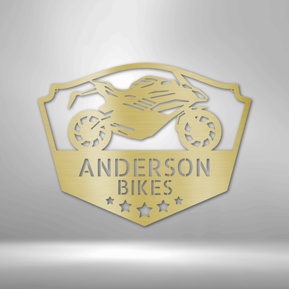 Bike Shop Monogram - Steel sign-Steel Sign-custom-metal-wall-art.com