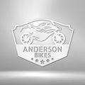 Bike Shop Monogram - Steel sign-Steel Sign-custom-metal-wall-art.com