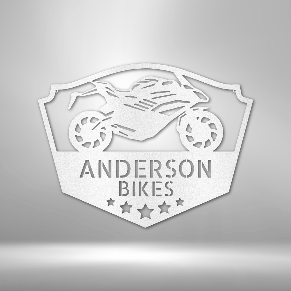 Bike Shop Monogram - Steel sign-Steel Sign-custom-metal-wall-art.com