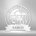 Ranch Sun Set Monogram - Steel sign-Steel Sign-custom-metal-wall-art.com