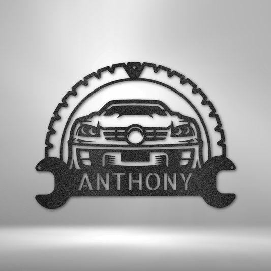 Classic Car Monogram - Steel Sign-Steel Sign-custom-metal-wall-art.com