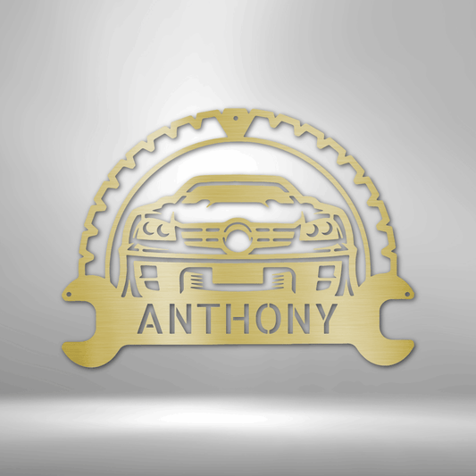 Classic Car Monogram - Steel Sign-Steel Sign-custom-metal-wall-art.com