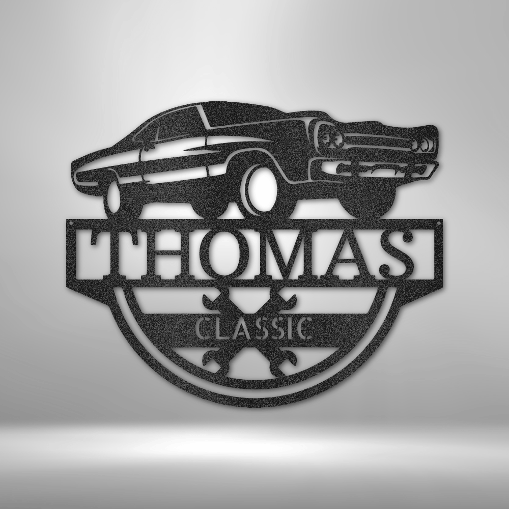 Timeless Car Monogram - Steel Sign-Steel Sign-custom-metal-wall-art.com