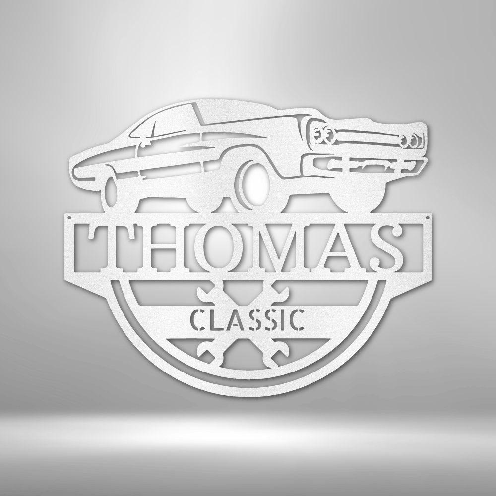 Timeless Car Monogram - Steel Sign-Steel Sign-custom-metal-wall-art.com