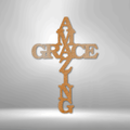 Amazing Grace Cross - Steel Sign-Steel Sign-custom-metal-wall-art.com