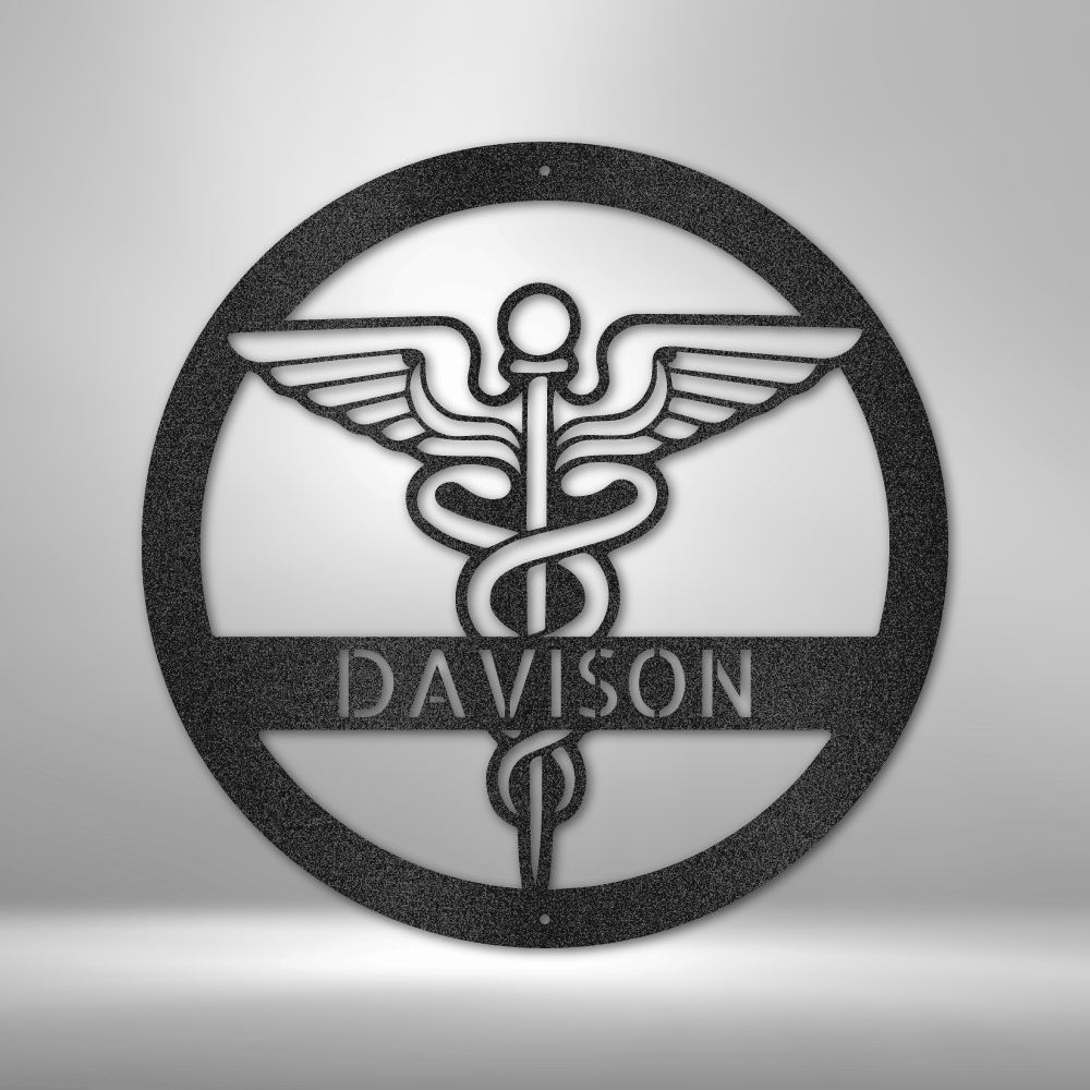 Nurse Monogram - Steel Sign-Steel Sign-custom-metal-wall-art.com