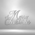 Merry Christmas Script - Steel Sign-Steel Sign-custom-metal-wall-art.com