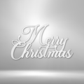 Merry Christmas Script - Steel Sign-Steel Sign-custom-metal-wall-art.com