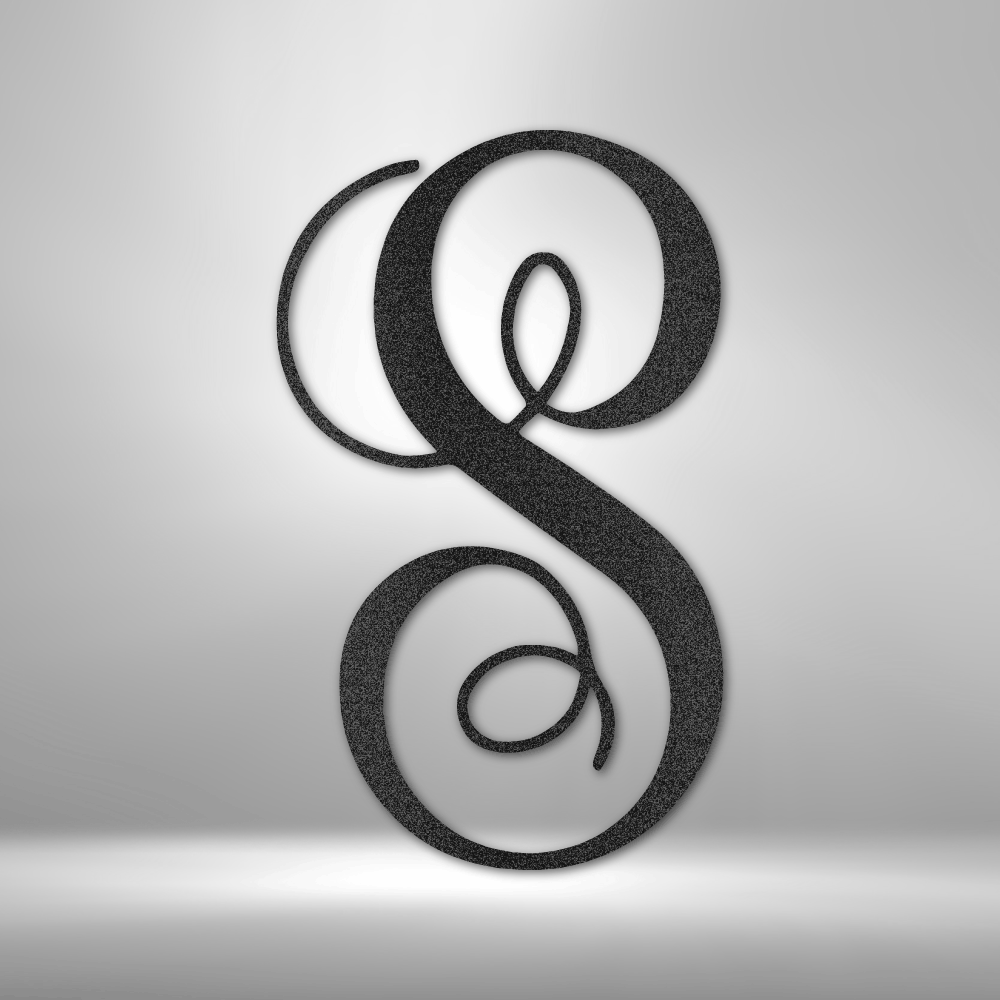 Fancy Initial Monogram - Steel Sign-Steel Sign-custom-metal-wall-art.com