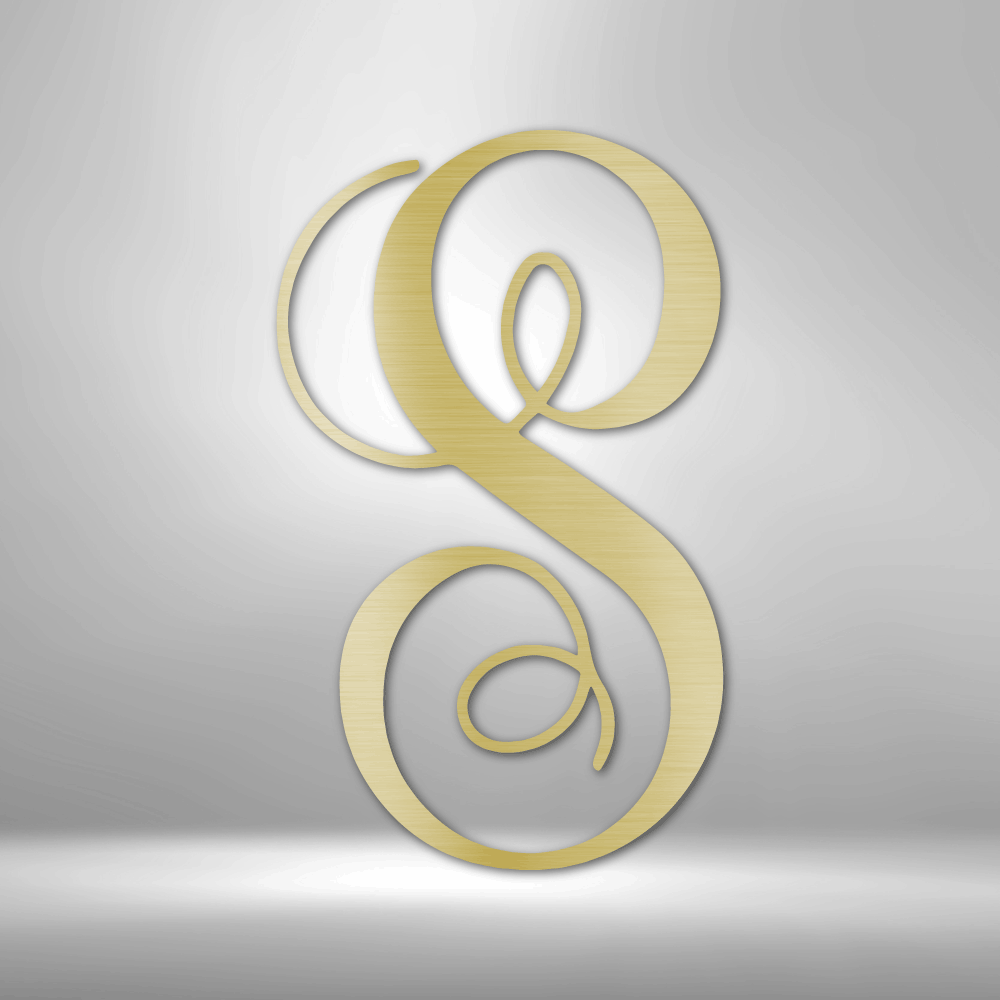 Fancy Initial Monogram - Steel Sign-Steel Sign-custom-metal-wall-art.com